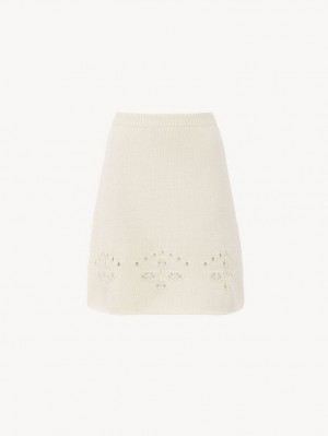 Chloe A-line Mini GolfSkirts Weiß | CHE-SR14074