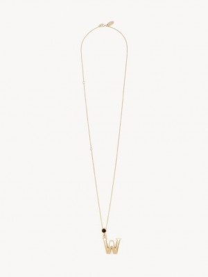 Chloe Alphabet With Pendant Ketten Gold | CHE-SR14333