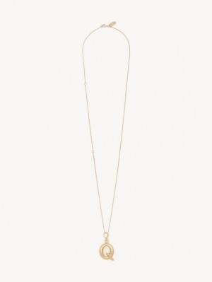 Chloe Alphabet With Pendant Ketten Gold | CHE-SR14339