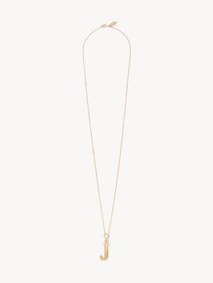 Chloe Alphabet With Pendant Ketten Gold | CHE-SR14346