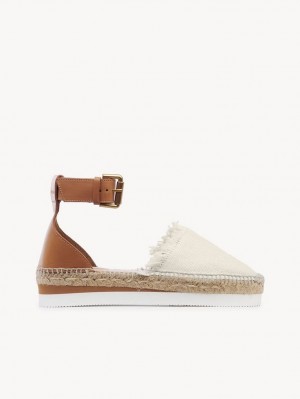 Chloe Glyn Espadrilles Sandalen Weiß | CHE-SR14820