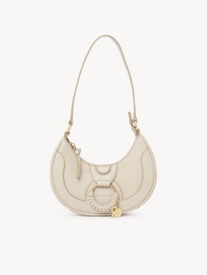 Chloe Hana Half Moon Mini Taschen Beige | CHE-SR14765