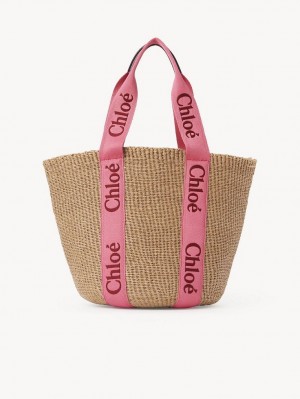 Chloe Large Woody Baskets Rosa Rot | CHE-SR13653