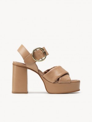 Chloe Lyna High-heel Sandalen Braun | CHE-SR14840