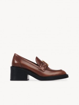 Chloe Marcie Absatz Loafer Braun | CHE-SR14243