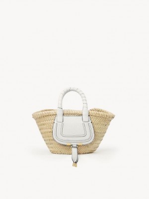 Chloe Marcie Basket Mini Taschen Weiß | CHE-SR13662