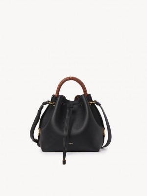 Chloe Marcie Bucket Crossbody Taschen Schwarz | CHE-SR13590