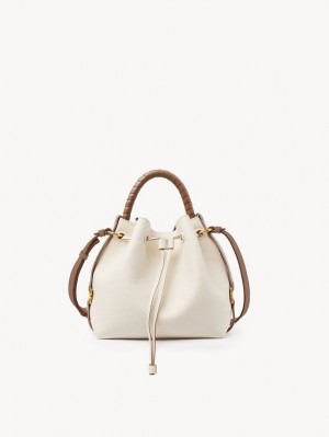 Chloe Marcie Bucket Crossbody Taschen Weiß | CHE-SR13615