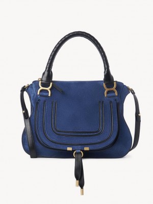 Chloe Marcie Double Carry Crossbody Taschen Tiefesblau | CHE-SR13504