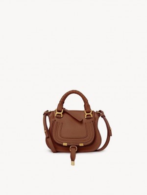 Chloe Marcie Mini Double Carry Crossbody Taschen Braun | CHE-SR13555