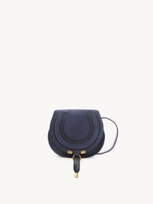 Chloe Marcie Small Saddle Mini Taschen Tiefesgrau Navy | CHE-SR13685