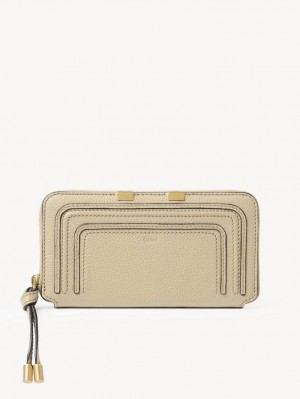 Chloe Marcie Zippered Große Geldbörse Beige | CHE-SR14304