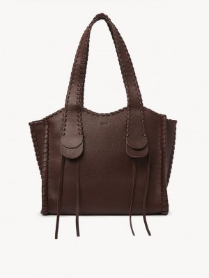 Chloe Medium Mony Schultertaschen Schokolade | CHE-SR13435