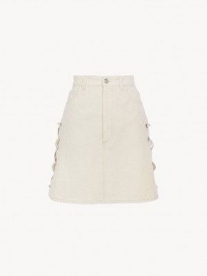 Chloe Mini GolfSkirts Weiß | CHE-SR14071