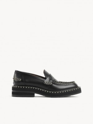 Chloe Noua Flache Loafer Schwarz | CHE-SR14248