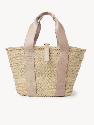 Chloe Sense Medium Basket Tragetaschen Beige | CHE-SR13382