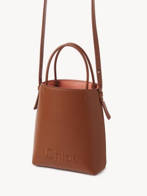 Chloe Sense Micro Schultertaschen Braun | CHE-SR13406