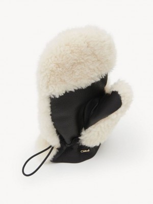 Chloe Shearling Mittens Hüte Schokolade | CHE-SR14478