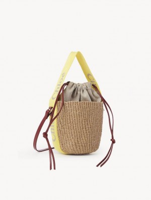 Chloe Small Woody Baskets Gelb Beige | CHE-SR13644