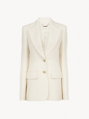 Chloe Two-button Tailored Anzüge Weiß | CHE-SR14027