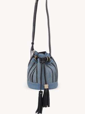 Chloe Vicki Small Bucket Schultertaschen Blau | CHE-SR14642