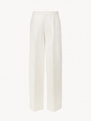 Chloe Weite-leg Hose Weiß | CHE-SR13987