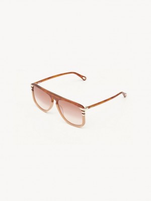 Chloe West Small Sonnenbrille Koralle | CHE-SR14522