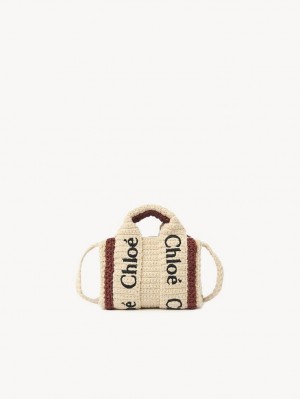 Chloe Woody Nano Crossbody Taschen Braun Beige | CHE-SR13524