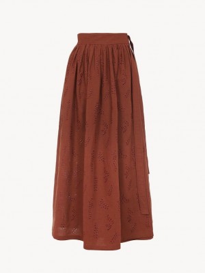 Chloe X Eres Paloma Long Wrap GolfSkirts Rot | CHE-SR14082