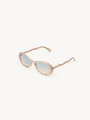 Chloe Zelie Sonnenbrille Braun Beige | CHE-SR14553