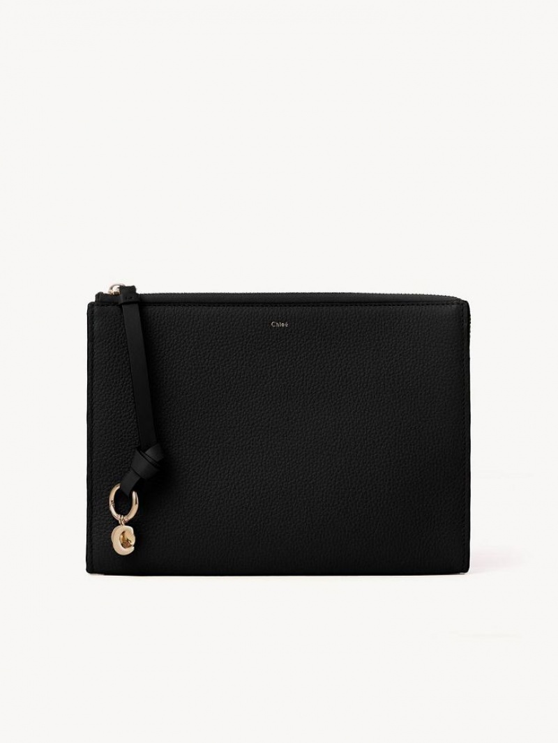 Chloe Alphabet Beuteltasche Schwarz | CHE-SR14324