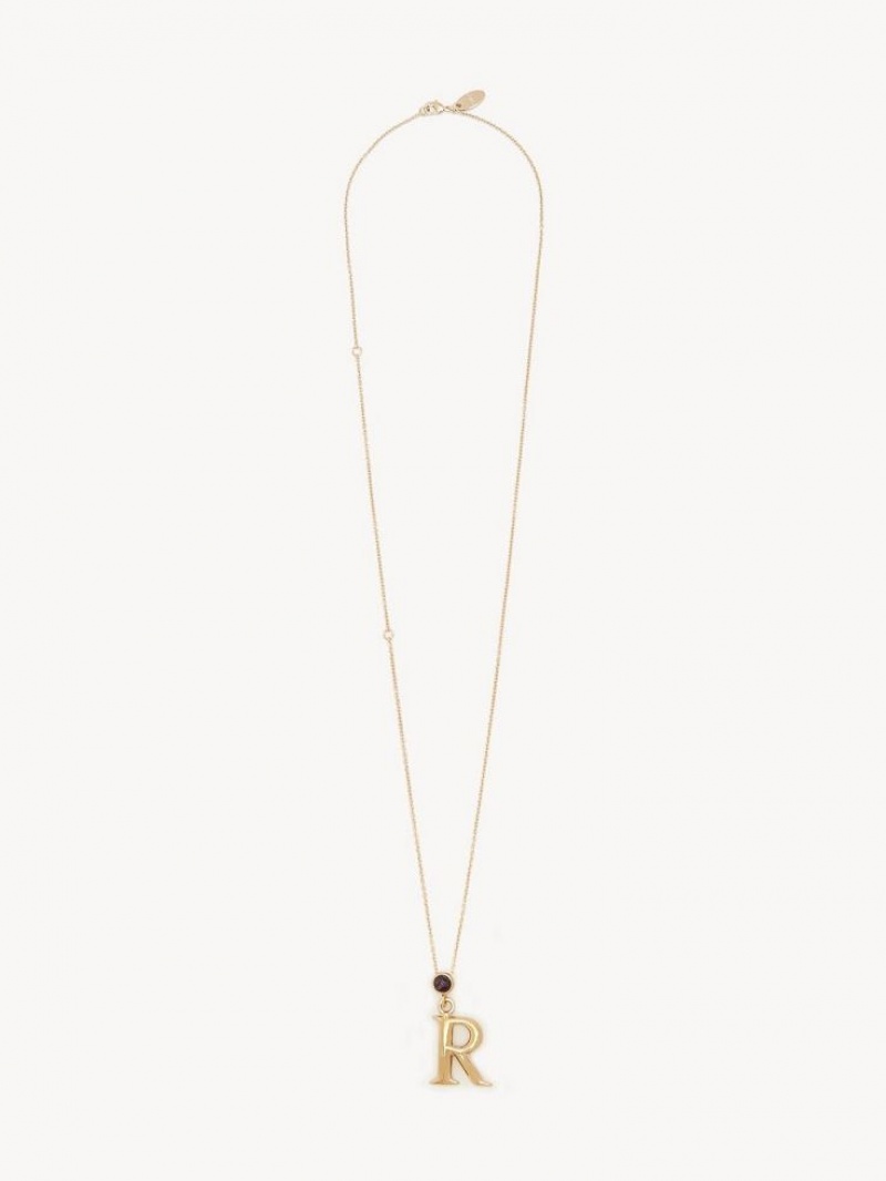 Chloe Alphabet With Pendant Ketten Gold | CHE-SR14338