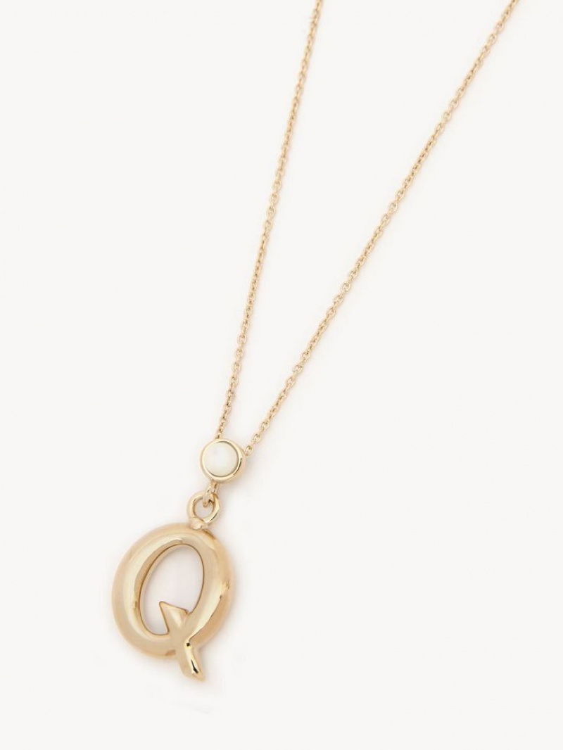 Chloe Alphabet With Pendant Ketten Gold | CHE-SR14339