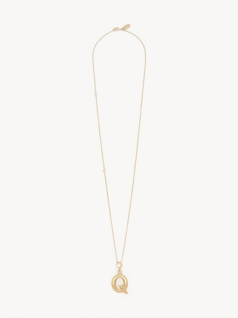 Chloe Alphabet With Pendant Ketten Gold | CHE-SR14339