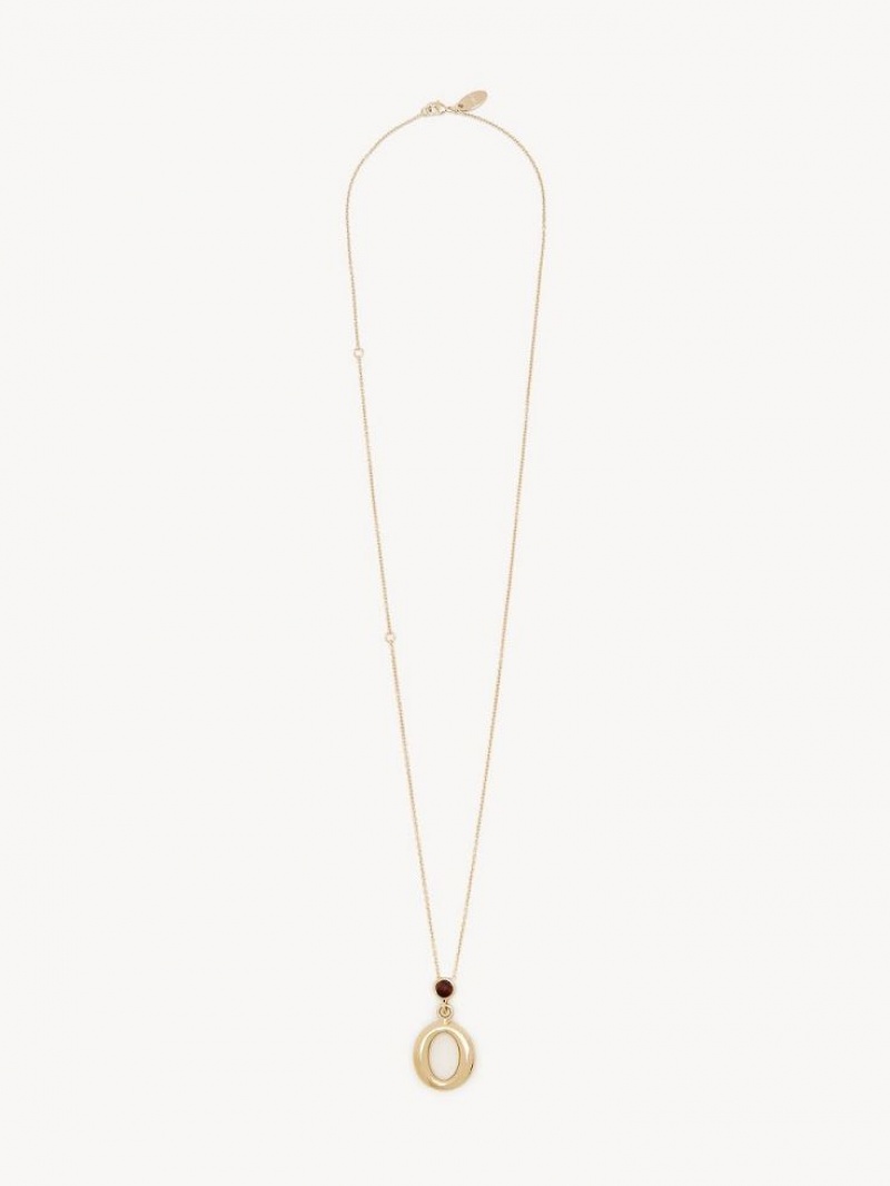 Chloe Alphabet With Pendant Ketten Gold | CHE-SR14341