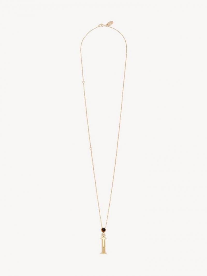 Chloe Alphabet With Pendant Ketten Gold | CHE-SR14347