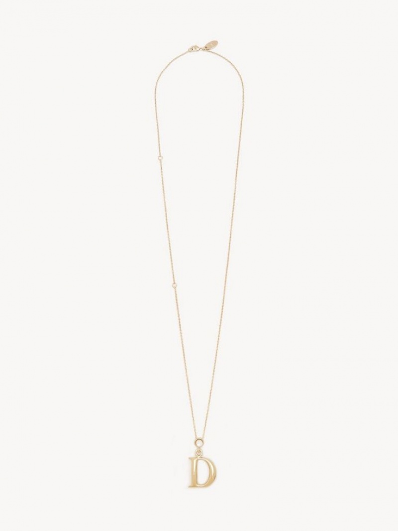 Chloe Alphabet With Pendant Ketten Gold | CHE-SR14352