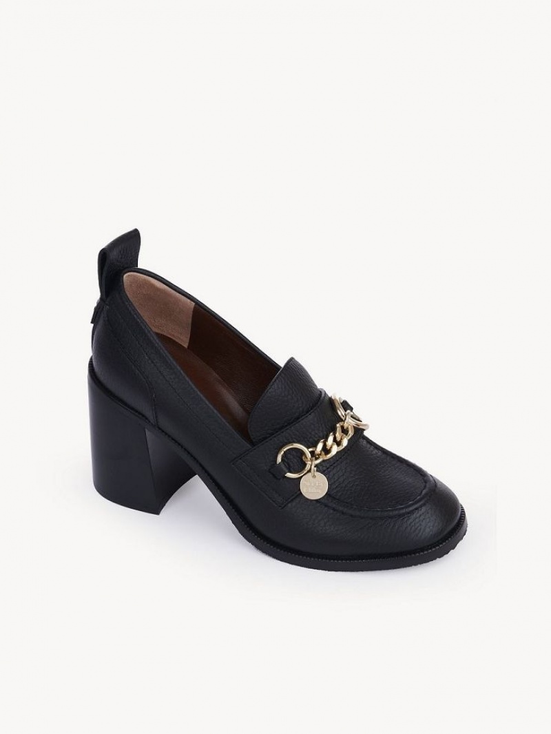 Chloe Aryel Penny Flache Schuhe Schwarz | CHE-SR14797