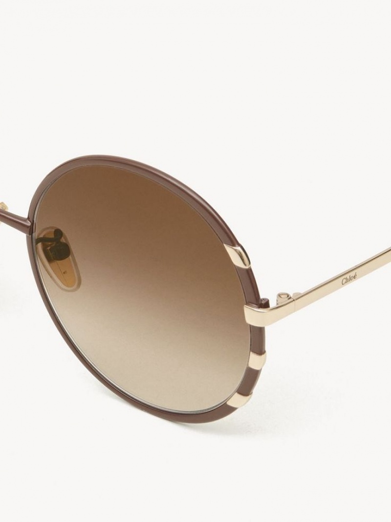 Chloe Celeste Sonnenbrille Gold Braun | CHE-SR14523