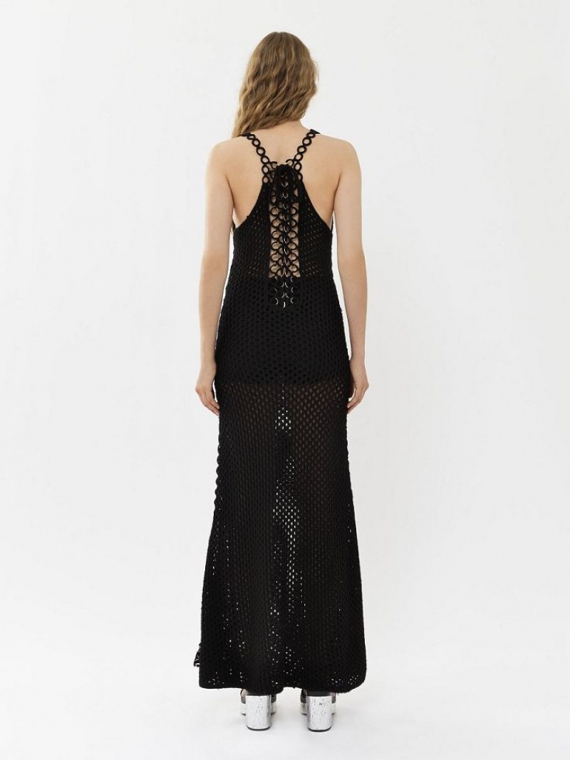 Chloe Crochet Tank Kleid Schwarz | CHE-SR13830