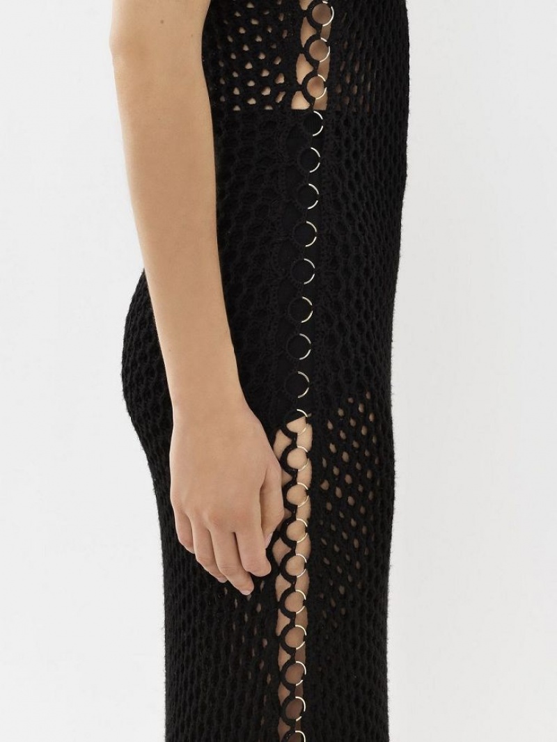 Chloe Crochet Tank Kleid Schwarz | CHE-SR13830