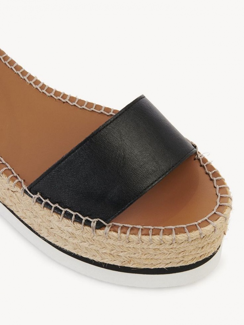 Chloe Glyn Espadrilles Sandalen Schwarz | CHE-SR14836