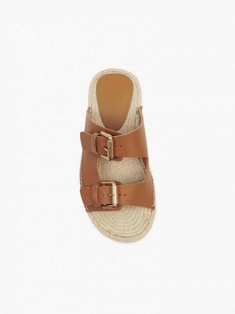 Chloe Glyn Plattform Espadrilles Sandalen Braun | CHE-SR14832