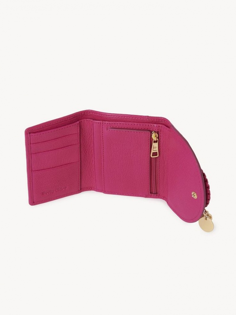 Chloe Hana Tri Fold Kleine Geldbörse Rosa | CHE-SR14895