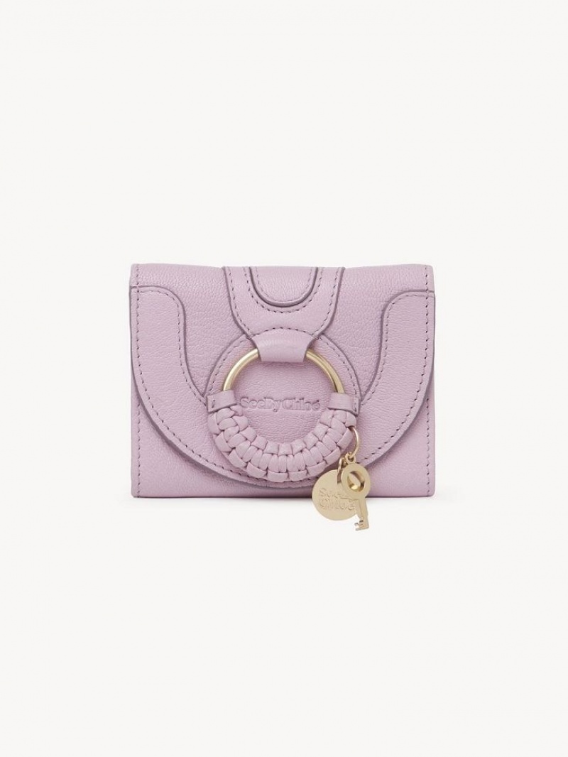 Chloe Hana Tri-fold Kleine Geldbörse Lavendel Weiß | CHE-SR14908