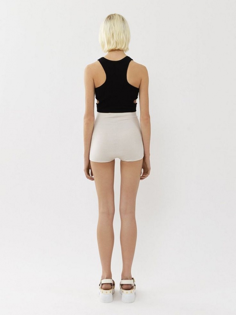 Chloe High-waisted Mini Kurze Hose Weiß | CHE-SR14008