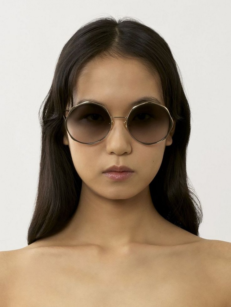 Chloe Honoré Sonnenbrille Gold Grau | CHE-SR14509