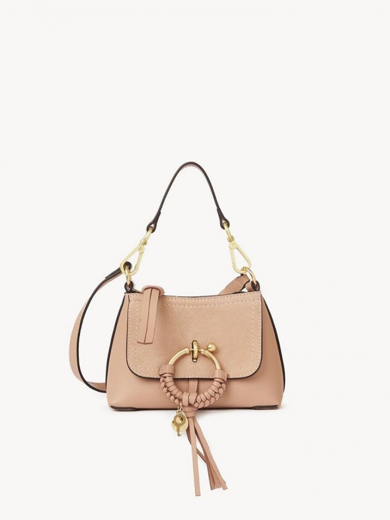 Chloe Joan Mini Schultertaschen Kaffee Rosa | CHE-SR14696