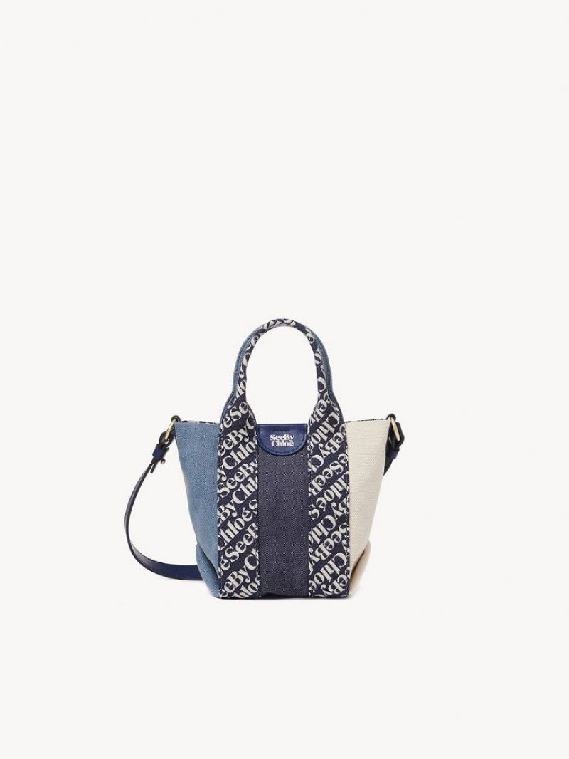 Chloe Laetizia Tote Mini Taschen Königsblau Navy | CHE-SR14766