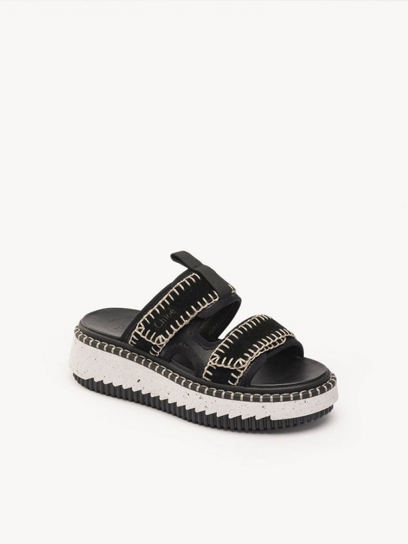 Chloe Lilli Sportliche Mule Schwarz | CHE-SR14159